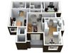 Two Bedroom 1035 Square Feet